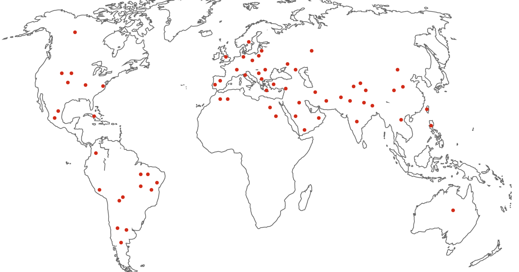 world-alumni - map Star Florence Design School International Alumni WO-AL